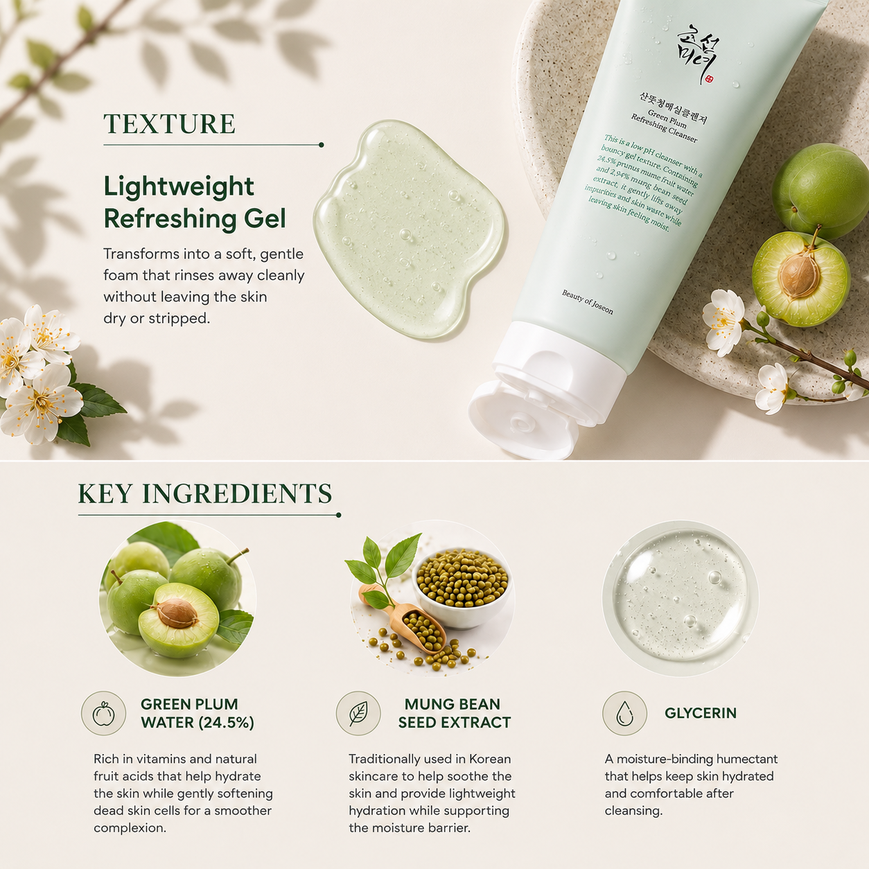 Beauty of Joseon Green Plum Refreshing Cleanser 100ml