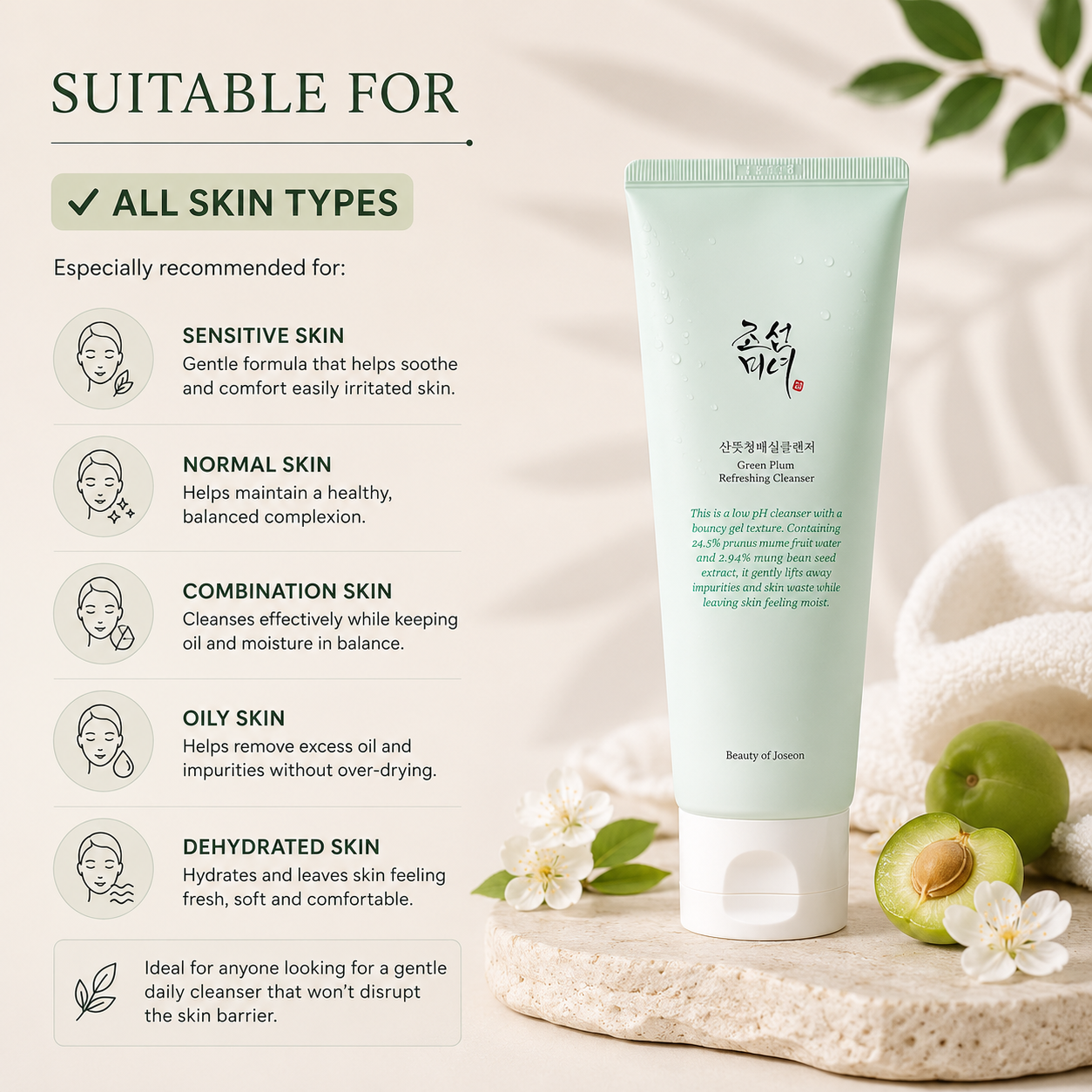 Beauty of Joseon Green Plum Refreshing Cleanser 100ml