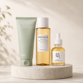 The Blemish Control Ritual Korean skincare set with cleanser, toner and serum for blemish-prone skin.